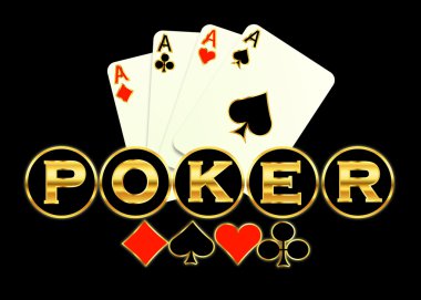 Poker game logo illustration abstract background clipart