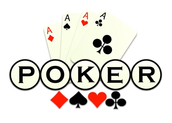 Иллюстрация логотипа игры в покер — стоковый вектор