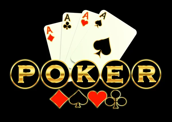 Иллюстрация логотипа игры в покер — стоковый вектор