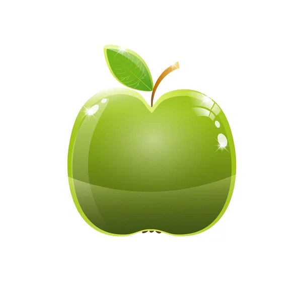 stock vector Green apple