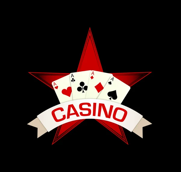 Casino estrela vermelha — Vetor de Stock