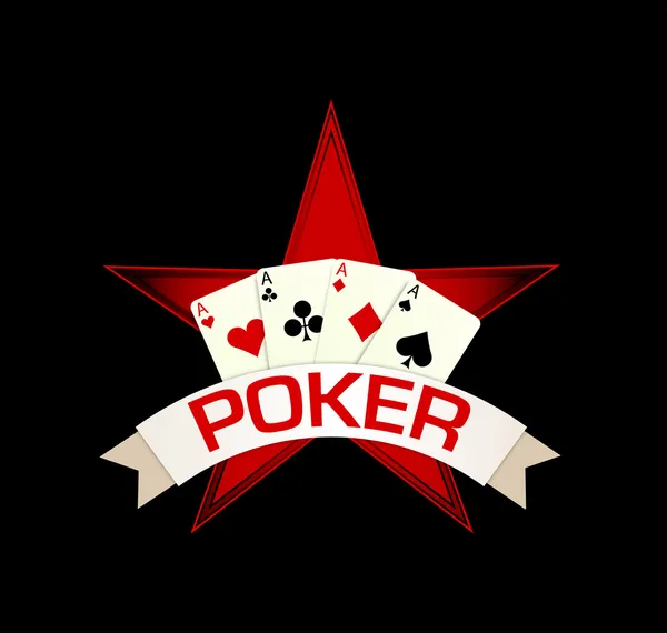 Poker Yıldız — Stok Vektör