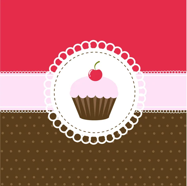 Cupcake-kártya — Stock Vector