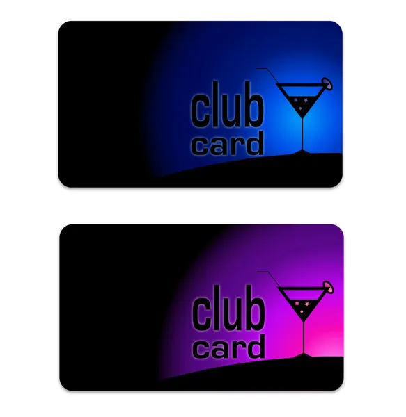 クラブのプラスチック カードのデザイン テンプレート — ストックベクタ