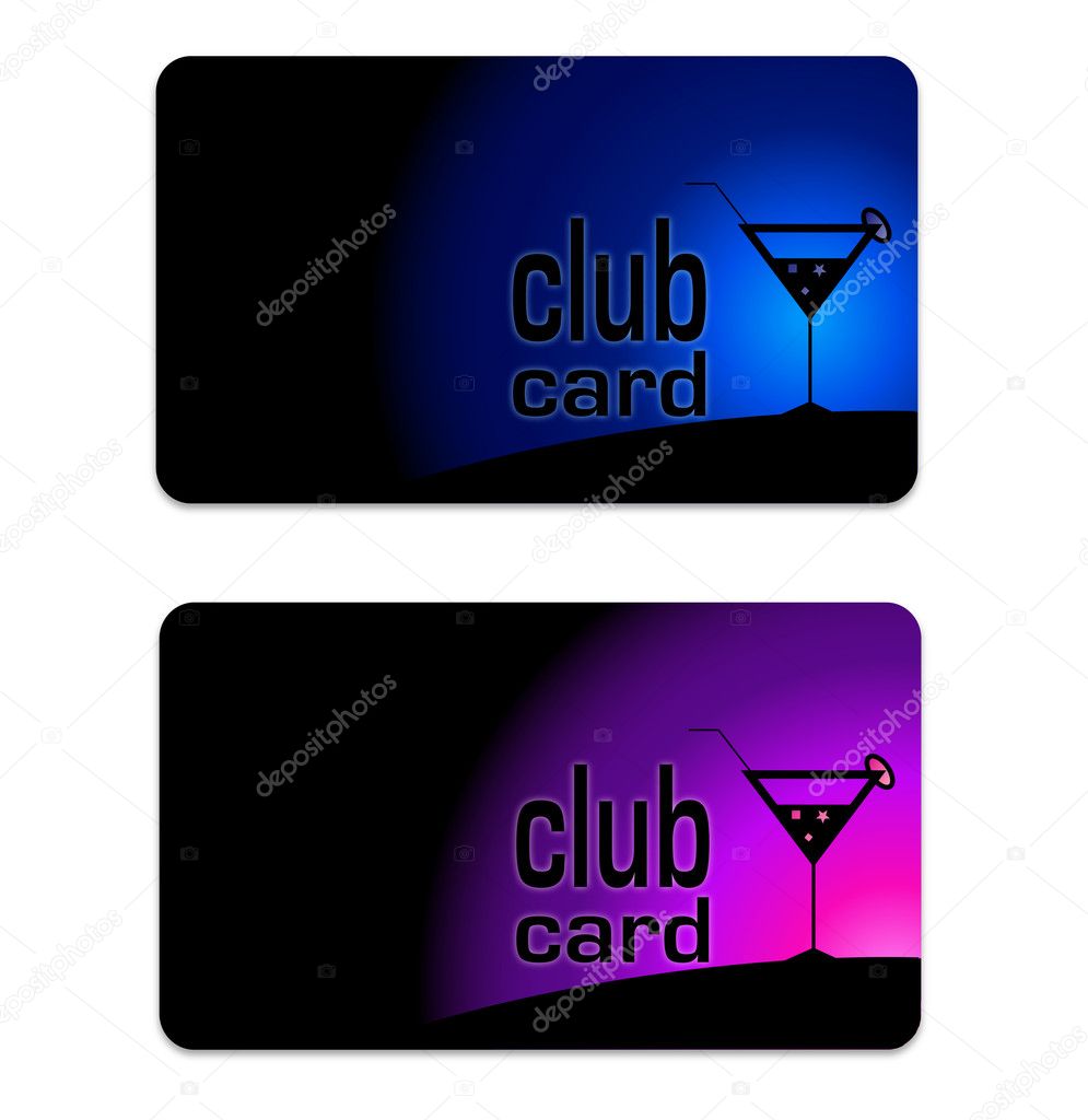 Club plastic card design template