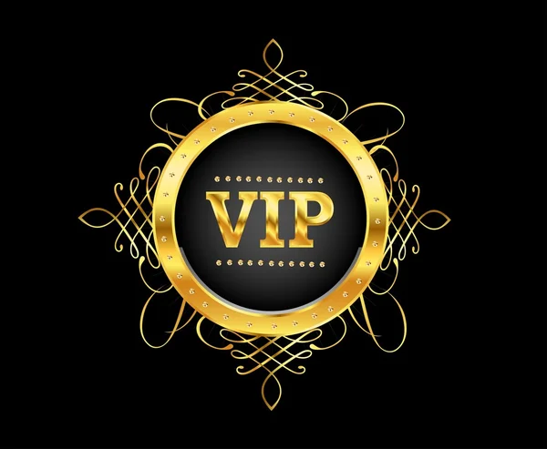 Black and gold vip — Stock Vector