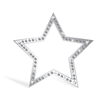 Silver star clipart