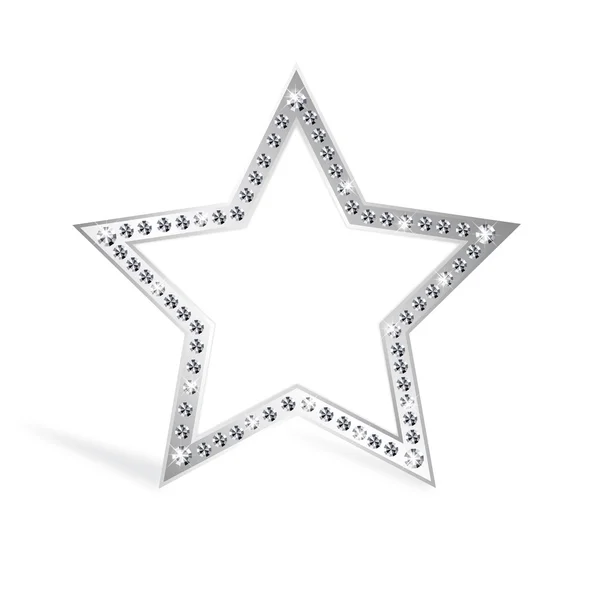 Sølvstjerne – stockvektor