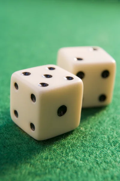 stock image Dice on baize