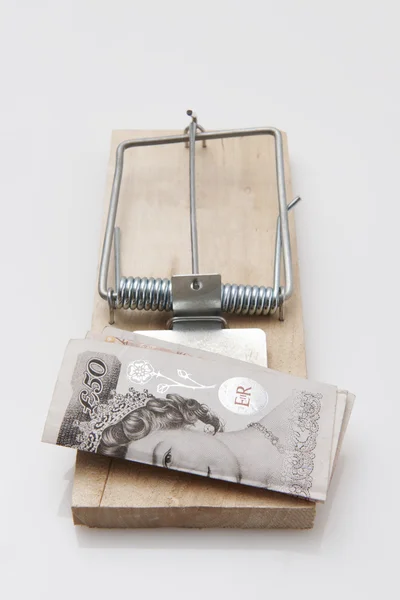 マウス トラップ 50 ポンド紙幣 — ストック写真