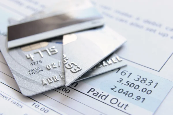 Cut up credit card — Stock Photo, Image