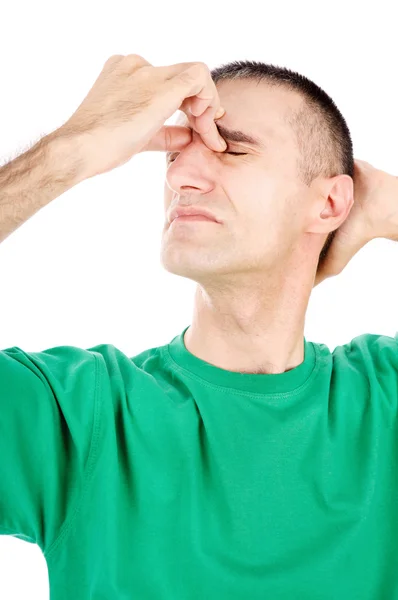 Man hebben migraine aanval — Stockfoto