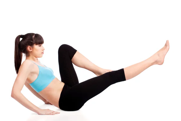 stock image Woman doing fitness exercises