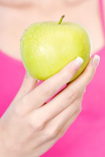 Fruta na mão da mulher — Fotografia de Stock