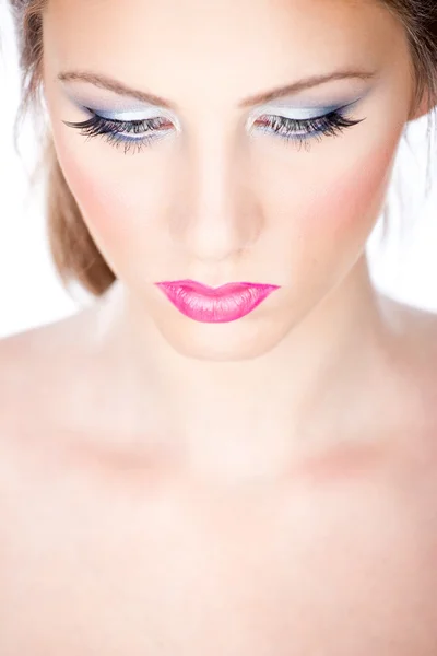Make-up op vrouw — Stockfoto