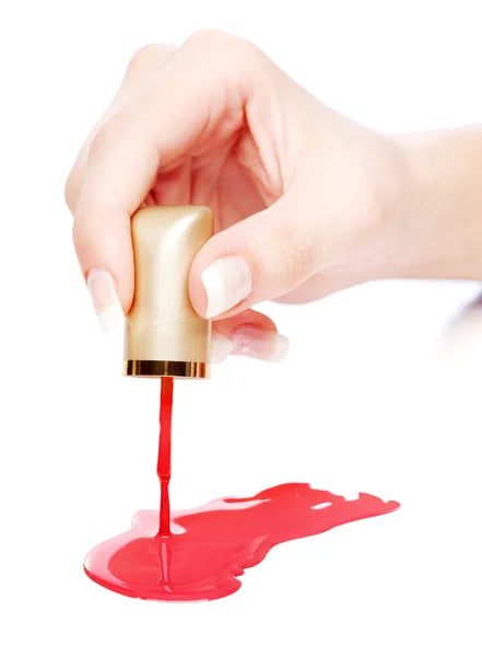 stock image Nail polish and female hand