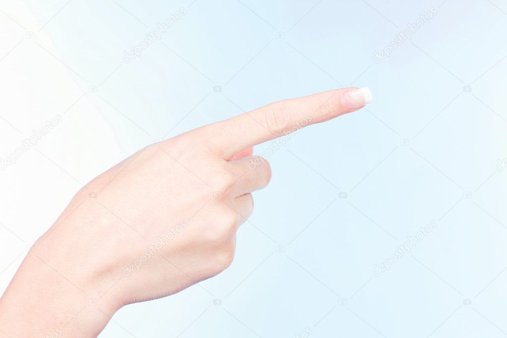 Point with index finger