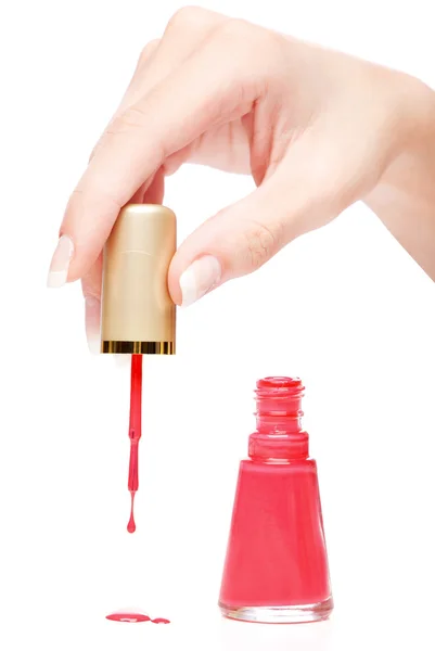 stock image Nail polish and hand