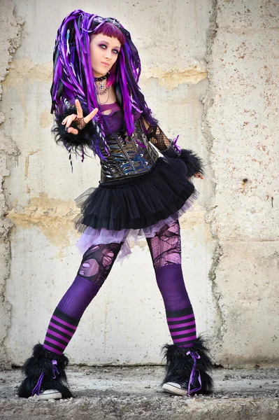 Cyber gothic girl — Stock Photo, Image