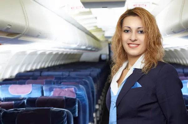 Légi utaskísérő (stewardess) — Stock Fotó