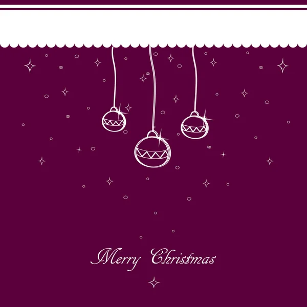 紫色圣诞背景 — 图库矢量图片