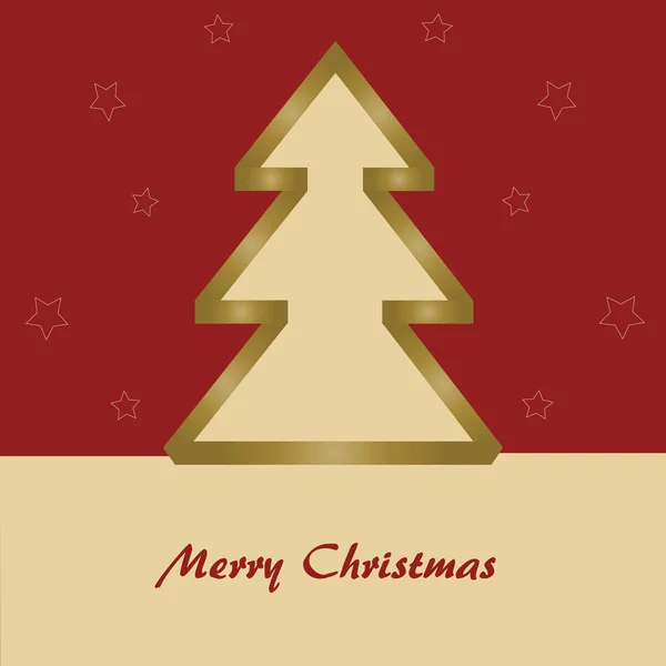 赤のクリスマス カード — ストックベクタ