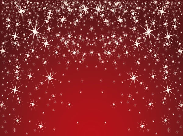 Fond rouge avec des étoiles — Image vectorielle