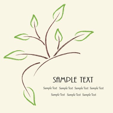 Floral card vector clipart