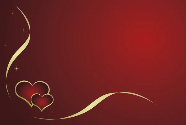 Rote Valentinskarte — Stockvektor