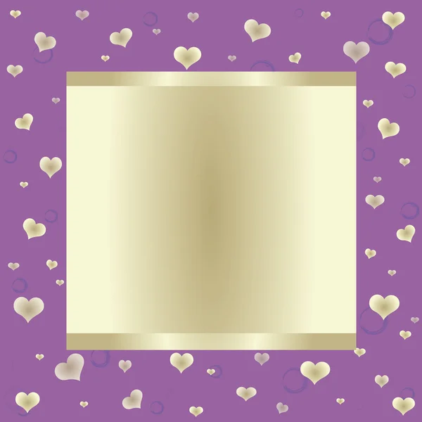 Fond violet avec grande bannière — Image vectorielle