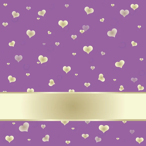 バナーと紫色の背景 — ストックベクタ