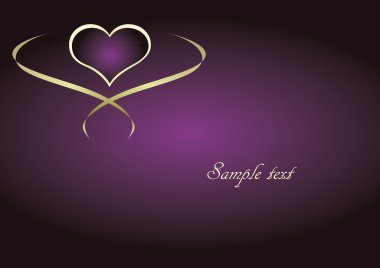 Purple background with purple heart clipart