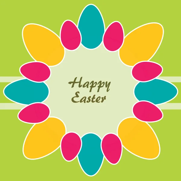 Húsvéti témát. A színes húsvéti tojást kör — Stock Vector
