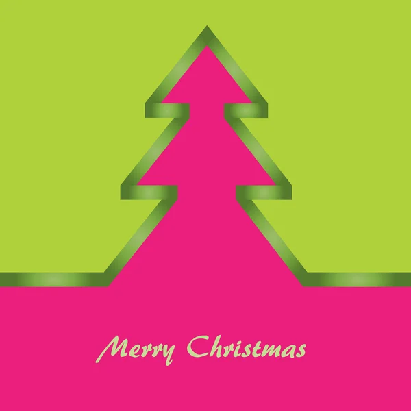 Green and pink christmas card — Stock Vector