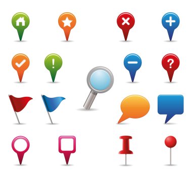 GPS Icon set. clipart