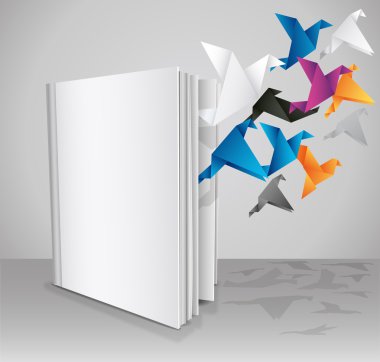 Blank Book, Creative Book Presentation. clipart