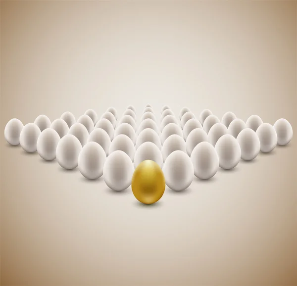Golden egg concept background. — Stock Vector