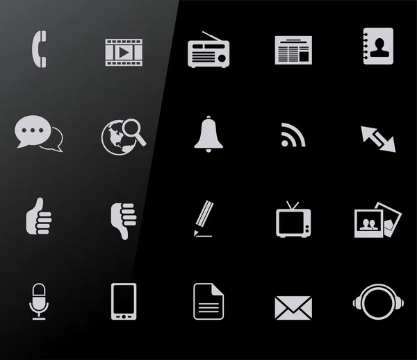 Iconos de comunicación para móviles — Archivo Imágenes Vectoriales