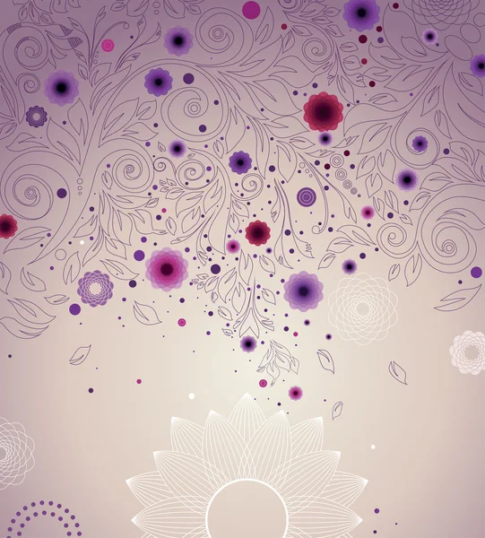 Fondo floral vintage . — Vector de stock