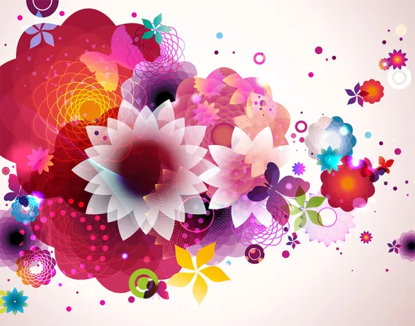 Abstrait floral printemps fond . — Image vectorielle