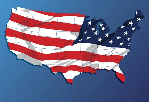 USA Map. — Stock Vector