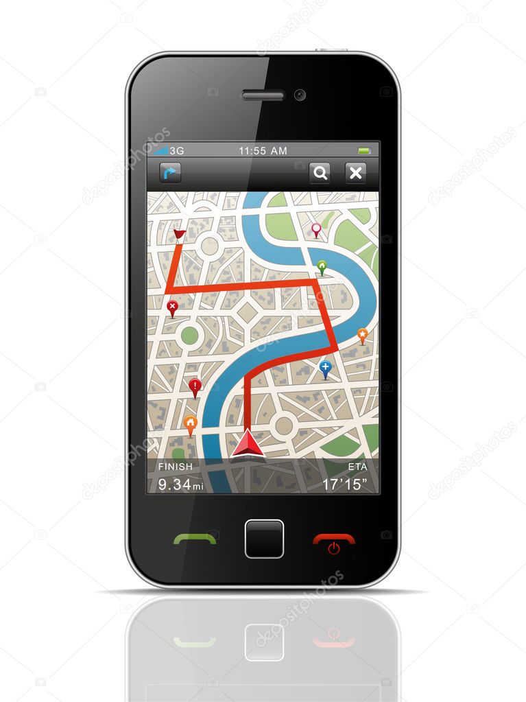 Smartphone with Navigation.
