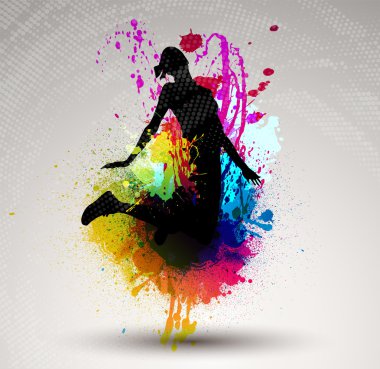 Colorful jump. clipart