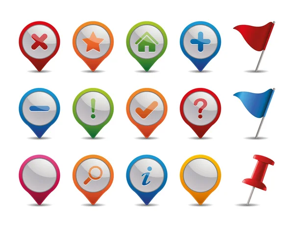 GPS Icons. — Stock Vector
