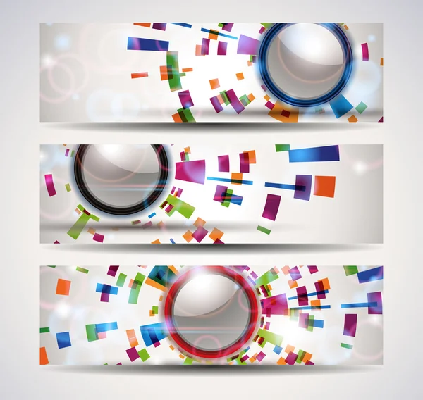 Set van abstracte koptekst-banner. — Stockvector