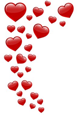 Flying hearts clipart
