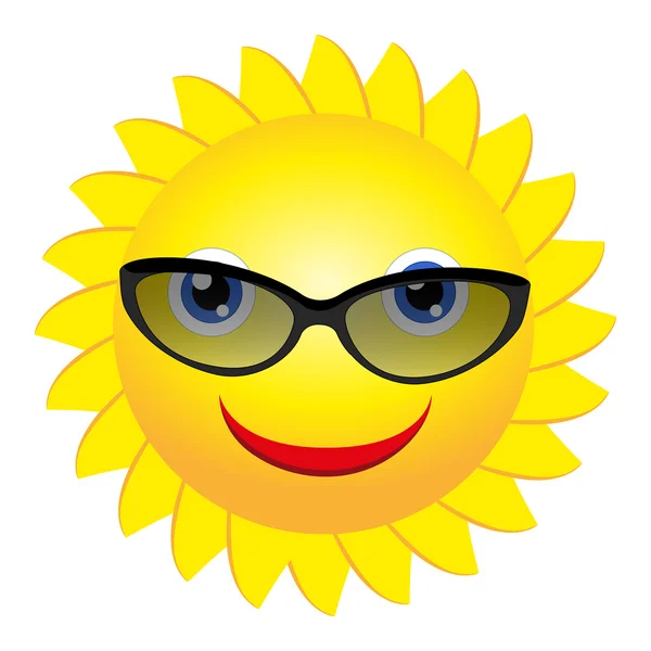 Sun with glasses — Stock Vector