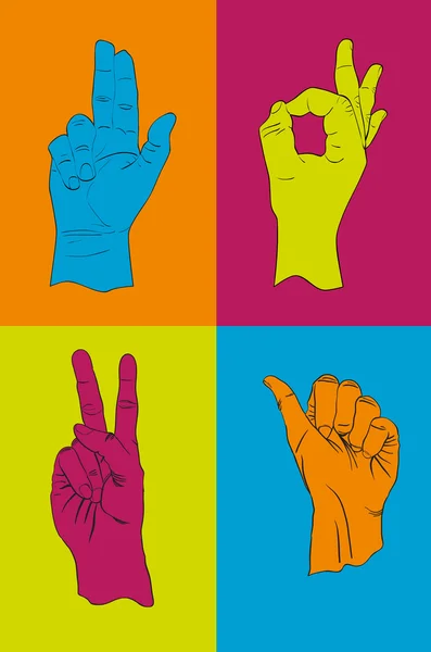 Hands collection — Stock Vector