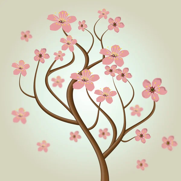 Δέντρο κερασιών blossum — Διανυσματικό Αρχείο