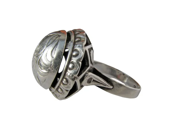 Srebrny pierścionek — Zdjęcie stockowe